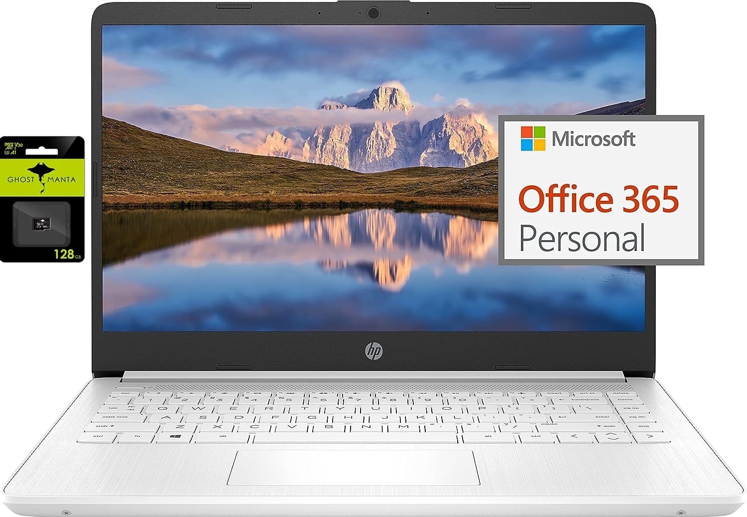 HP Newest 14″ Ultral Light Laptop for Students and Business, Intel Quad-Core N4120, 8GB RAM, 192GB Storage(64GB eMMC+128GB Micro SD), 1 Year Office 365, Webcam, HDMI, WiFi, USB-A&C, Win 11 S