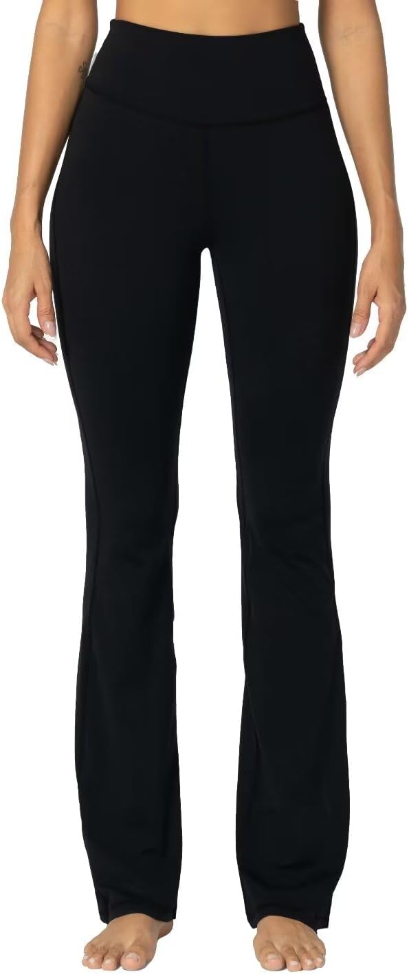 Sunzel Sunzfly Hidden Butt Scrunch Flare Leggings for Women, Mini Flared Yoga Pants with Tummy Control and High Waist