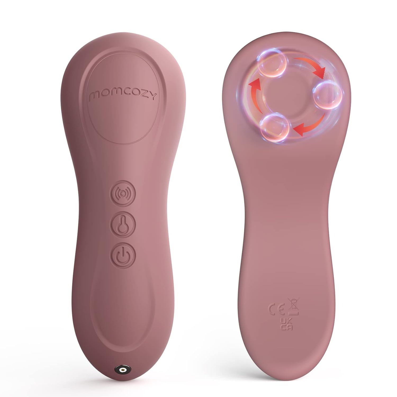 Momcozy Kneading Lactation Massager with Heat, 3-in-1 Real-Like Massage for Relieve Clogged Ducts, Breast Massager Warming for Breastfeeding, Improve Milk Flow, Dusty Rose
