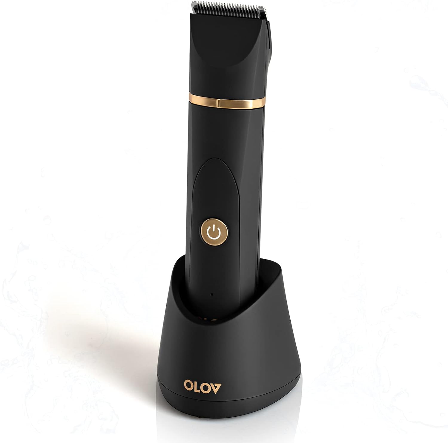OLOV Electric Groin Hair Trimmer – Ball Trimmer for Men – Nose Hair Trimmer, Replaceable Ceramic Blade Heads, USB Recharge Dock & Nosetrimmer Head, Waterproof Male Hygiene Razor