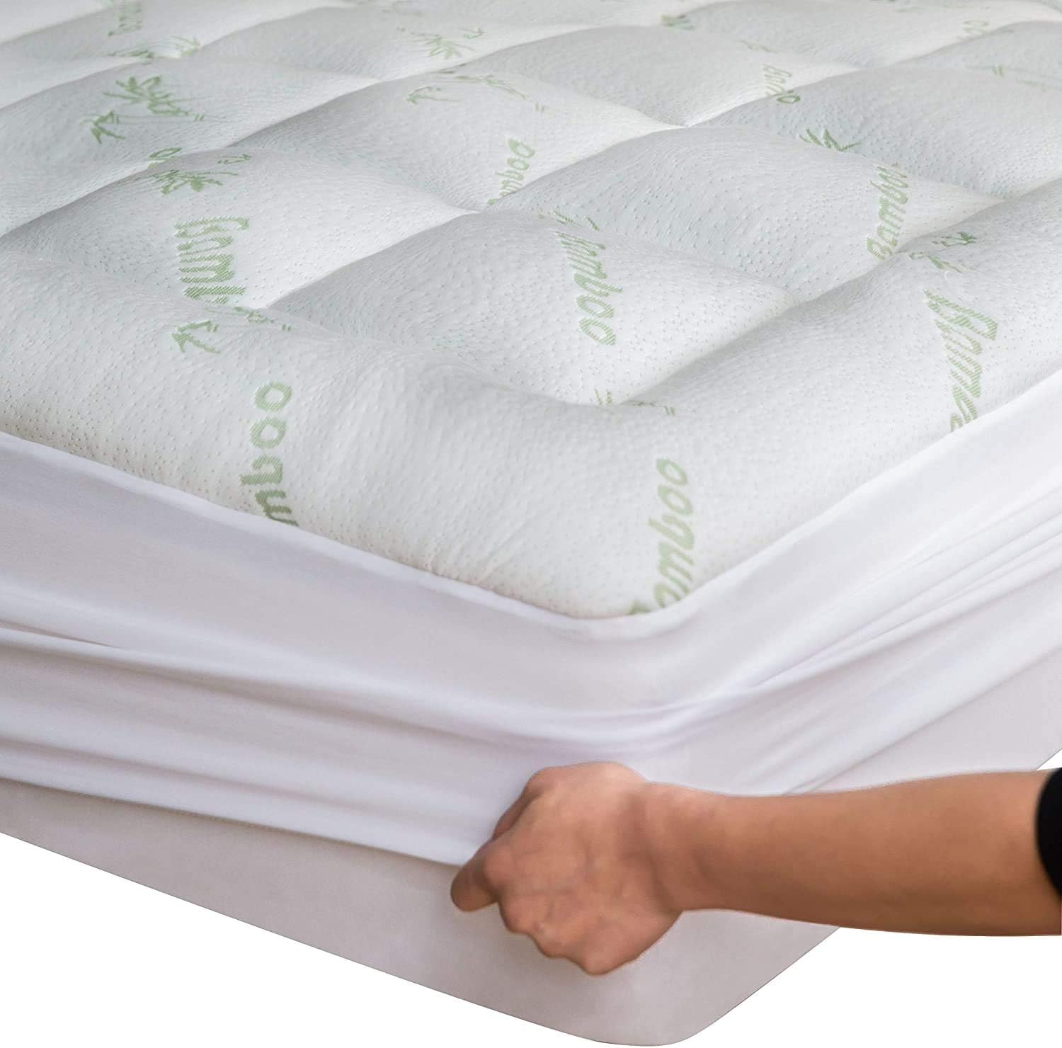 Viscose Made from Bamboo Twin Extra Long XL Mattress Topper – Thick Cooling Breathable Pillow Top Mattress Pad for Back Pain Relief – Deep Pocket Topper Fits 8-20 Inches (39×80 Inches)