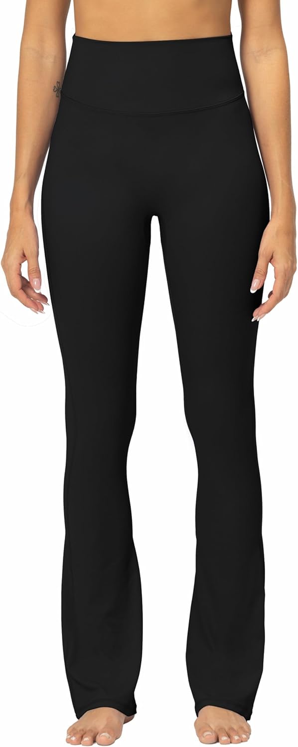 Sunzel Sunzfly Hidden Butt Scrunch Mini Flare Leggings for Women, Flared Yoga Pants with Tummy Control and High Waist