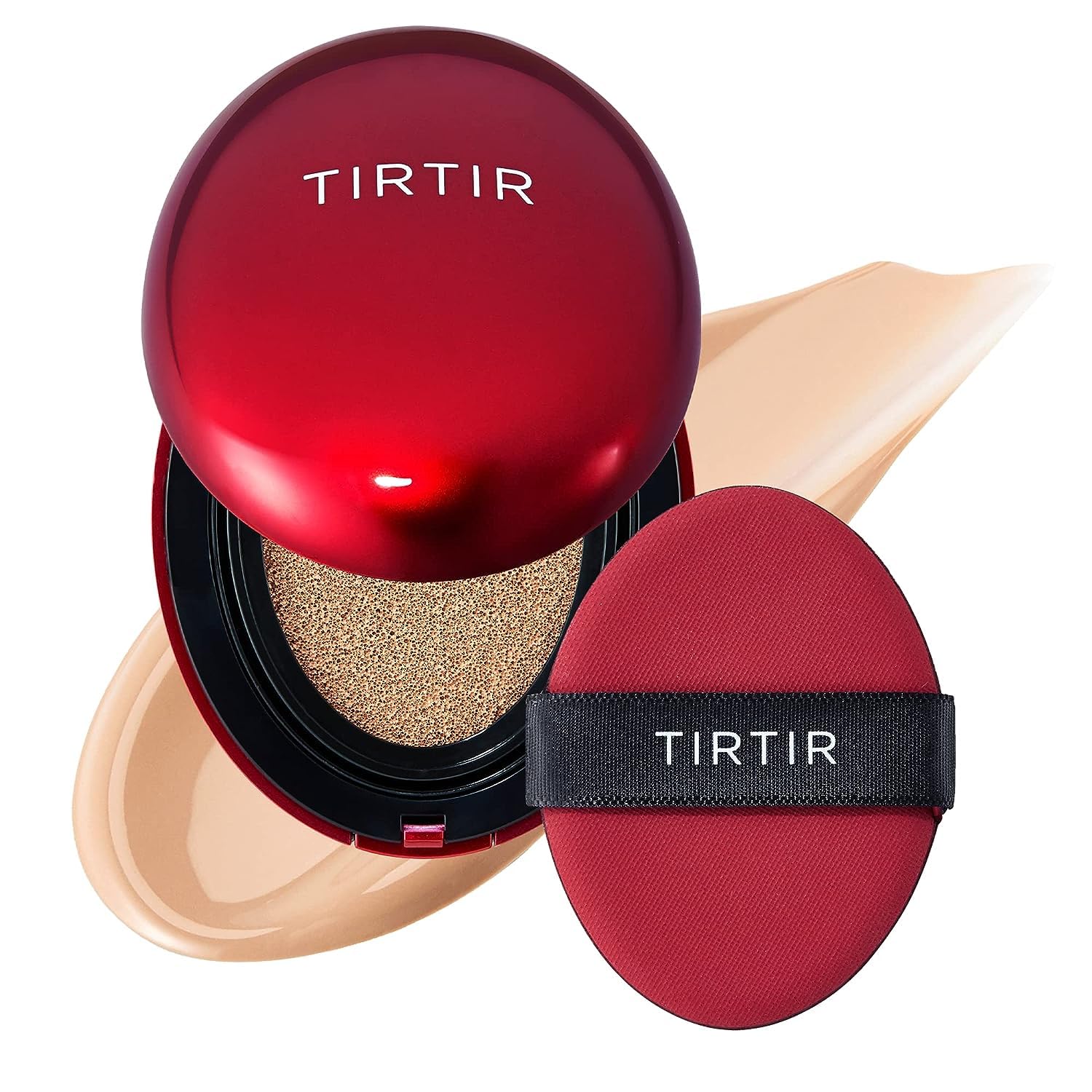 TIRTIR Mask Fit Red Cushion Foundation | Japan’s No.1 Choice for Glass skin, Long-Lasting, Lightweight, Buildable Coverage, Semi-Matte (23N Sand, 0.63 Fl Oz (Pack of 1))