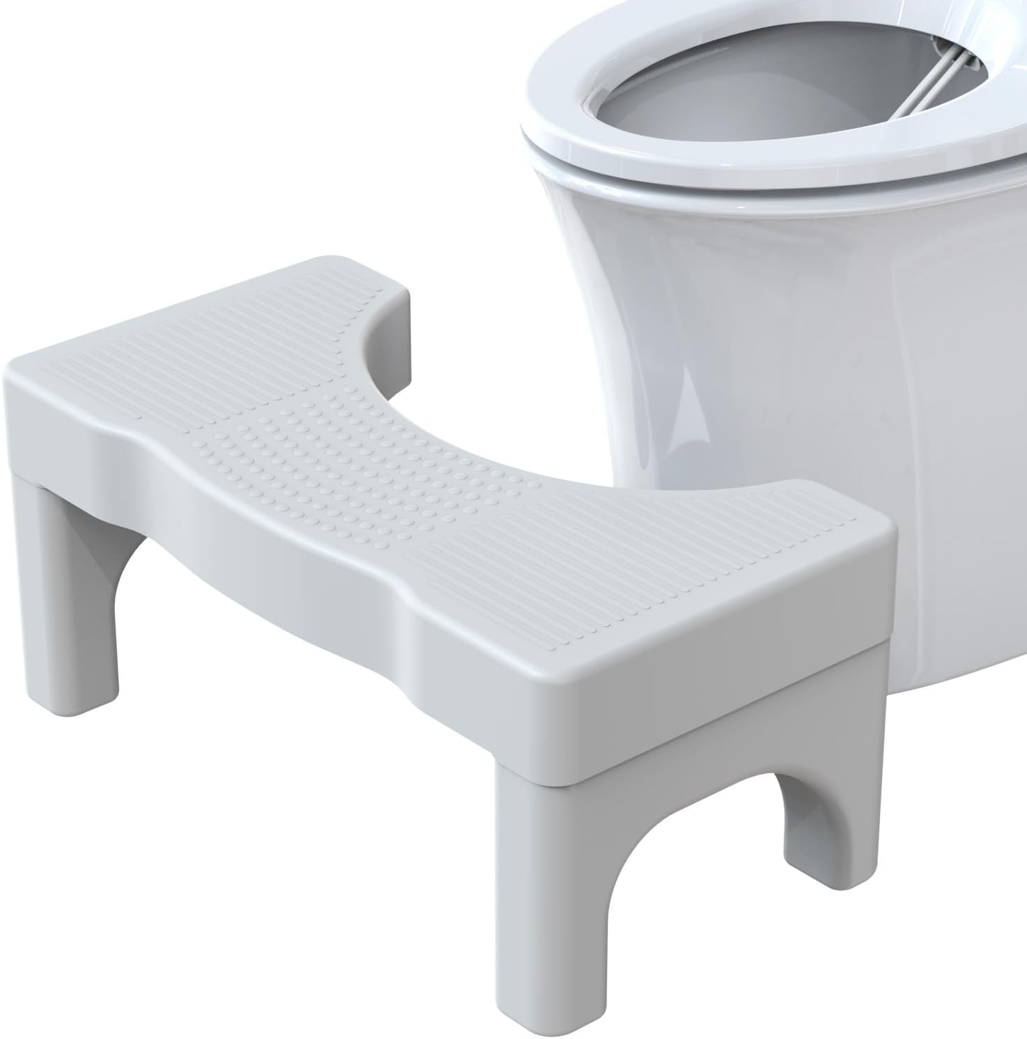 Toilet Stool Poop Stool, 6.7 Inch Plastic Toilet Stool for Squatting Posture, Heavy Duty Non-Slip Poop Foot Stool for Bathroom, Assistance Steps Stool for Adults and Children
