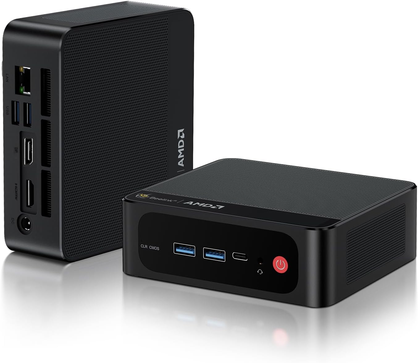 Beelink SER5 Pro Mini PC, AMD Ryzen 7 5800H(up to 4.4GHz) 8C/16T, Mini Computer 32GB DDR4 RAM 1TB NVMe SSD, Mini Desktop Computer 4K@60Hz Triple Display HDMI&DP&USB-C WiFi6/BT5.2/WOL/HTPC/W-11 Pro