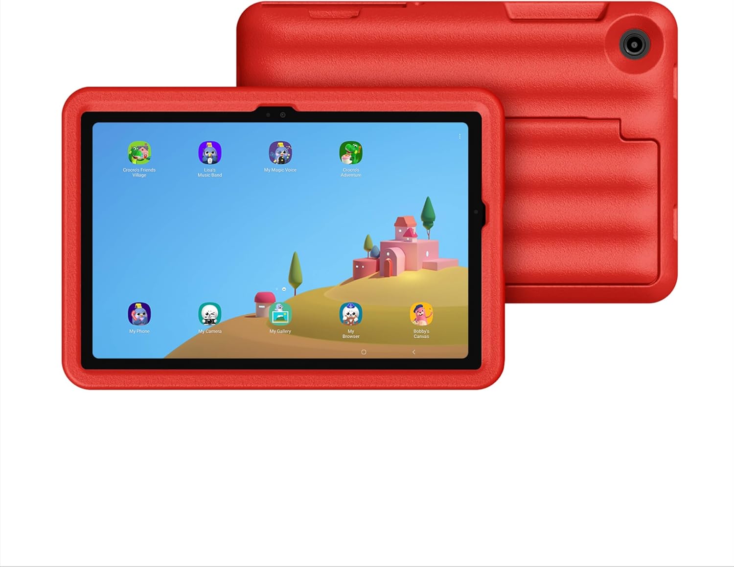 SAMSUNG Galaxy Tab A9+ Plus Kids Edition 11” 64GB WiFi 7 Android AI Tablet, Long Battery Life, Expandable Storage, Thin, Light Design, Durable Puffy Cover, US Version, 2024, Red