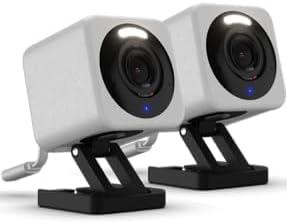 WYZE Cam v4, 2K HD Wi-Fi Smart Home Security Camera, Indoor/Outdoor Use, Pet/Baby Monitor, Motion Activated Spotlight/Siren, Enhanced Color Night Vision, 2-Way Audio, Grey, 2 Pack