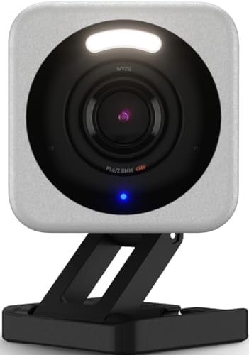 WYZE Cam v4, 2K HD Wi-Fi Smart Home Security Camera, Indoor/Outdoor Use, Pet/Baby Monitor, Motion Activated Spotlight/Siren, Enhanced Color Night Vision, 2-Way Audio, Local/Cloud Storage, Wired, Grey