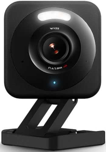 Wyze Cam v4, 2K HD Wi-Fi Smart Home Security Camera, Indoor/Outdoor Use, Pet/Baby Monitor, Motion Activated Spotlight/Siren, Enhanced Color Night Vision, 2-Way Audio, Local/Cloud Storage, Wired, Black