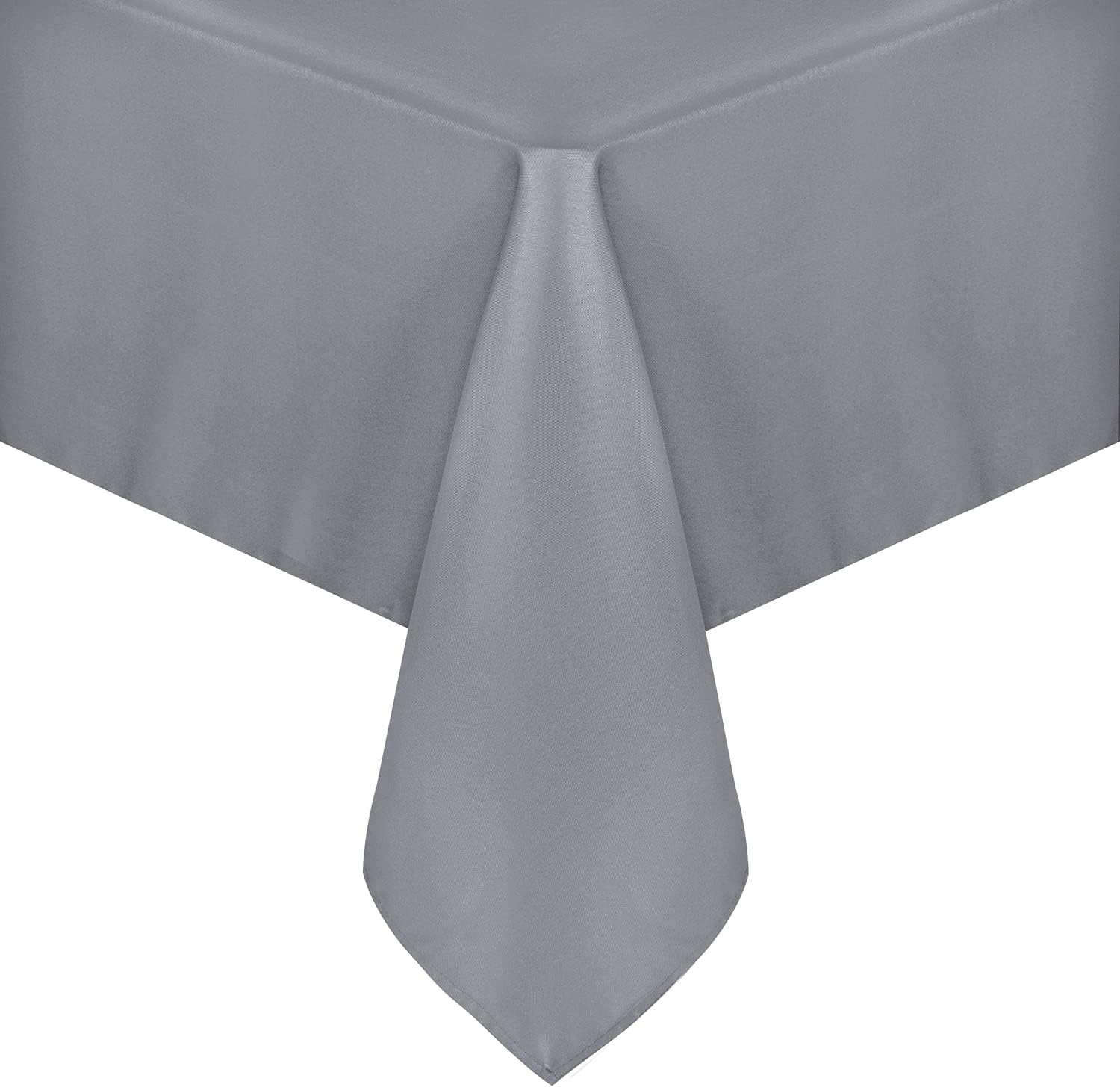 sancua Rectangle Tablecloth – 54 x 120 Inch – Water Resistant Spill Proof Washable Polyester Table Cloth, Decorative Fabric Table Cover for Dining Table, Buffet Parties and Camping, Light Grey