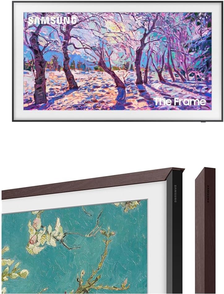 Samsung The Frame 55” TV with Brown Bezel, 4K