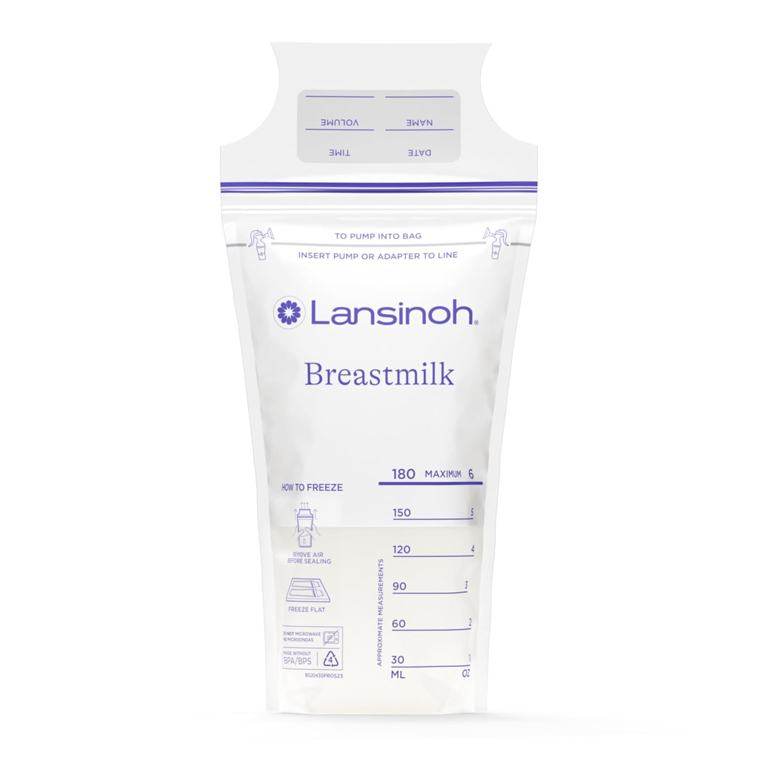 Lansinoh Breastmilk Storage Bags, 200 Count, Baby Essentials, Fast Freeze & Thaw Breast Milk Bags for Baby Bottle Feeding, Superior Strength & Stretch, 6 Ounce