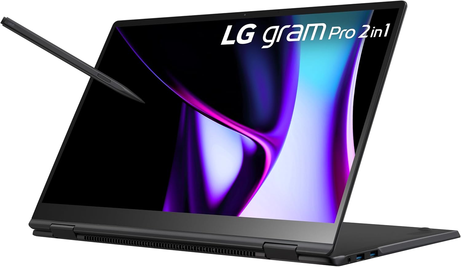 LG gram Pro 2 in1 16-Inch Lightweight and Versatile Laptop Intel Evo Edition – Intel Core Ultra 7 16GB RAM 1TB SSD – Black