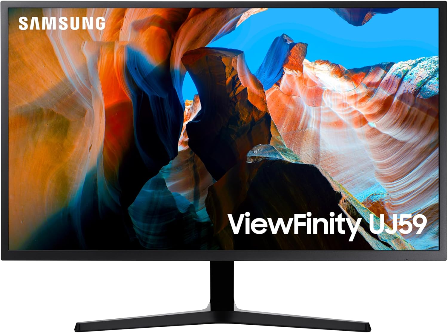 SAMSUNG 32″ UJ59 Series 4K UHD (3840×2160) Computer Monitor, HDMI, Display Port, Eye Saver/Flicker Free Mode, FreeSync, LU32J590UQNXZA, Black