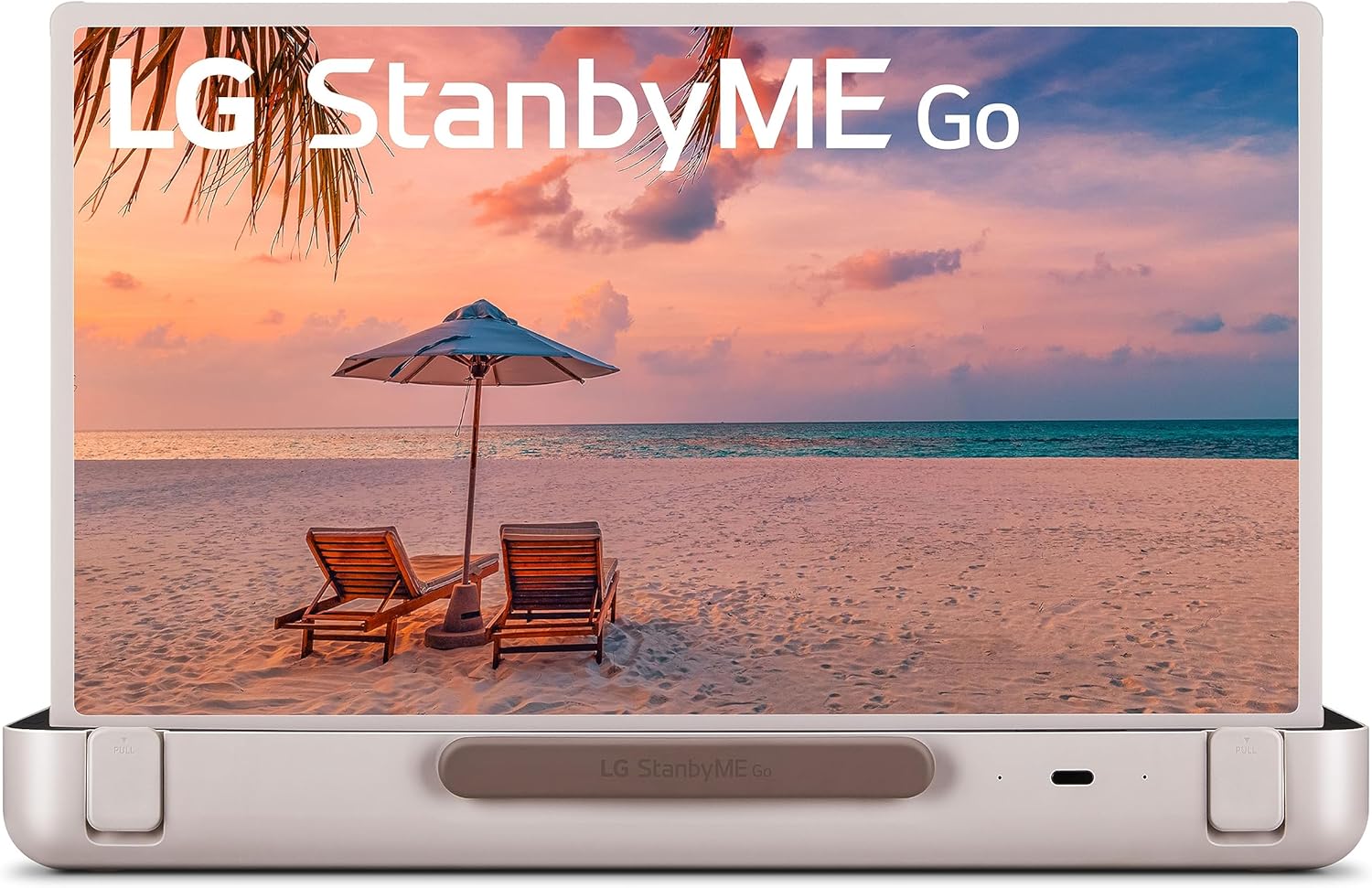 LG 27-Inch StanbyME Go Portable Smart 1080P Touch Screen (27LX5QKNA, 2023 Model), Calming Beige