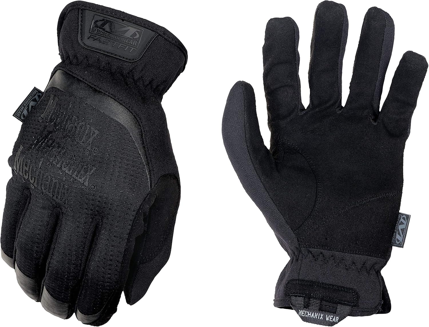 Mechanix Wear Tactical Gloves with Elastic Cuff, Black, X-Large