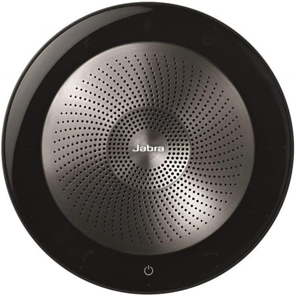 Jabra Speak 710 MS Wireless Bluetooth Speakerphone with Link 370 USB Adapter – Portable Conference Speaker for Holding Meetings Anywhere with Immersive Sound – Certified for Microsoft Teams