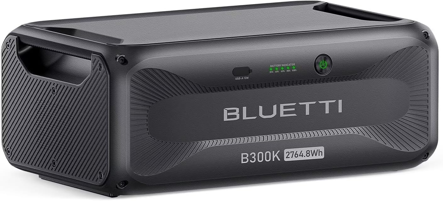 BLUETTI Expansion Battery B300K, 2764.8Wh LiFePO4 Battery Pack for Power Station AC200L AC300 AC500 AC200MAX, Extra Battery for Home, Emergency, Road Trip