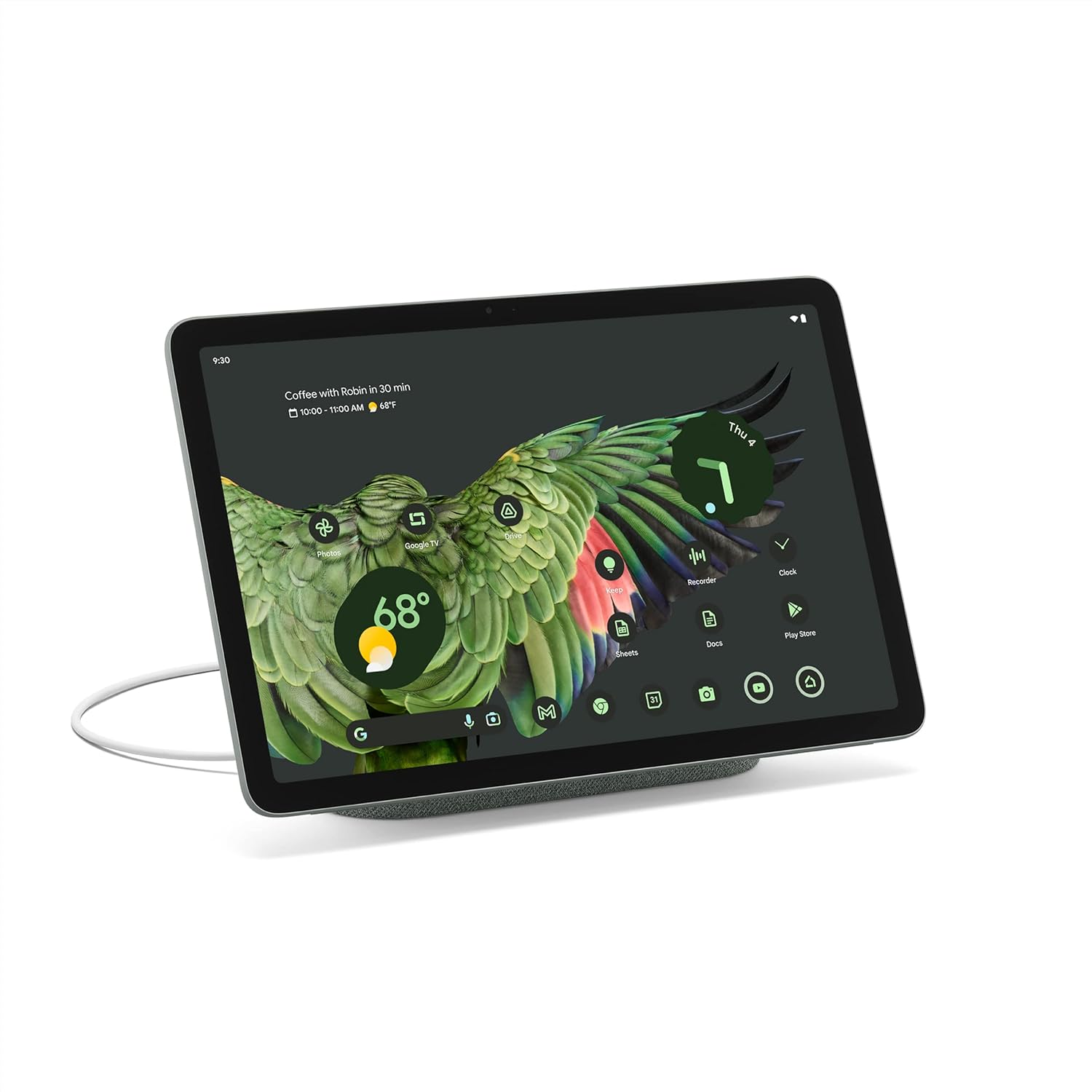 Google Pixel Tablet with Charging Speaker Dock – Android Tablet with 11-Inch Screen, Smart Home Controls, and Long-Lasting Battery – Hazel/Hazel – 256 GB