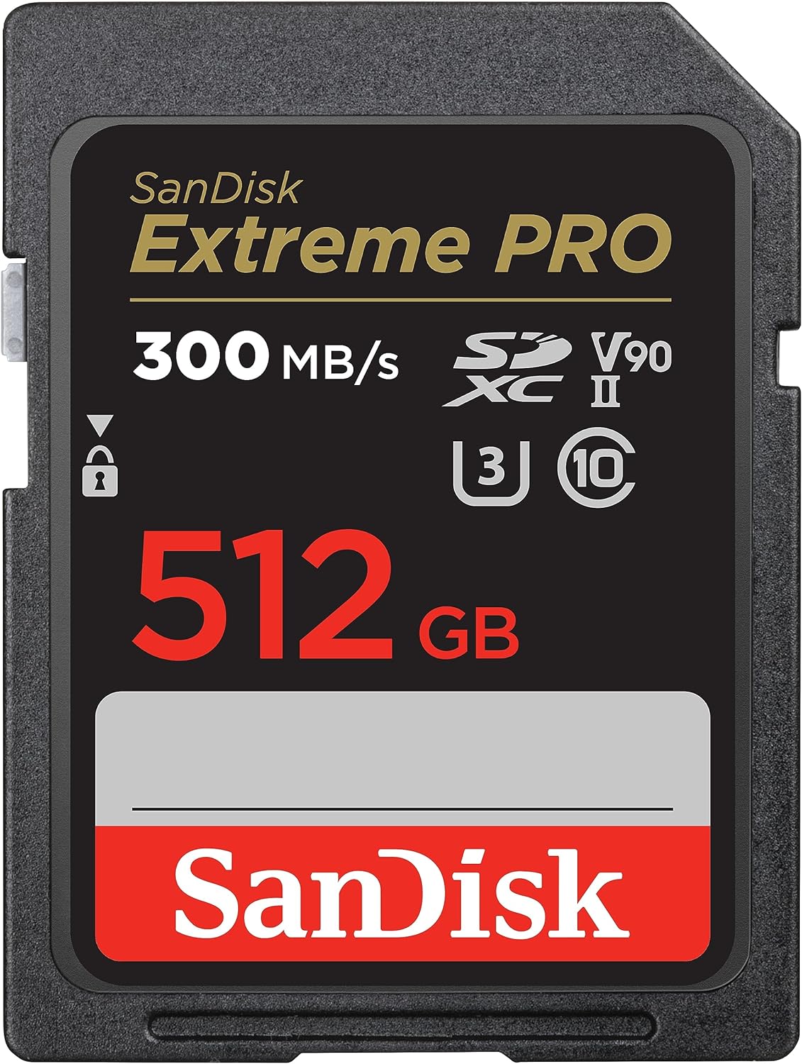 SanDisk 512GB Extreme PRO SDXC UHS-II Memory Card – C10, U3, V90, 8K, 4K, Full HD Video, SD Card – SDSDXDK-512G-GN4IN