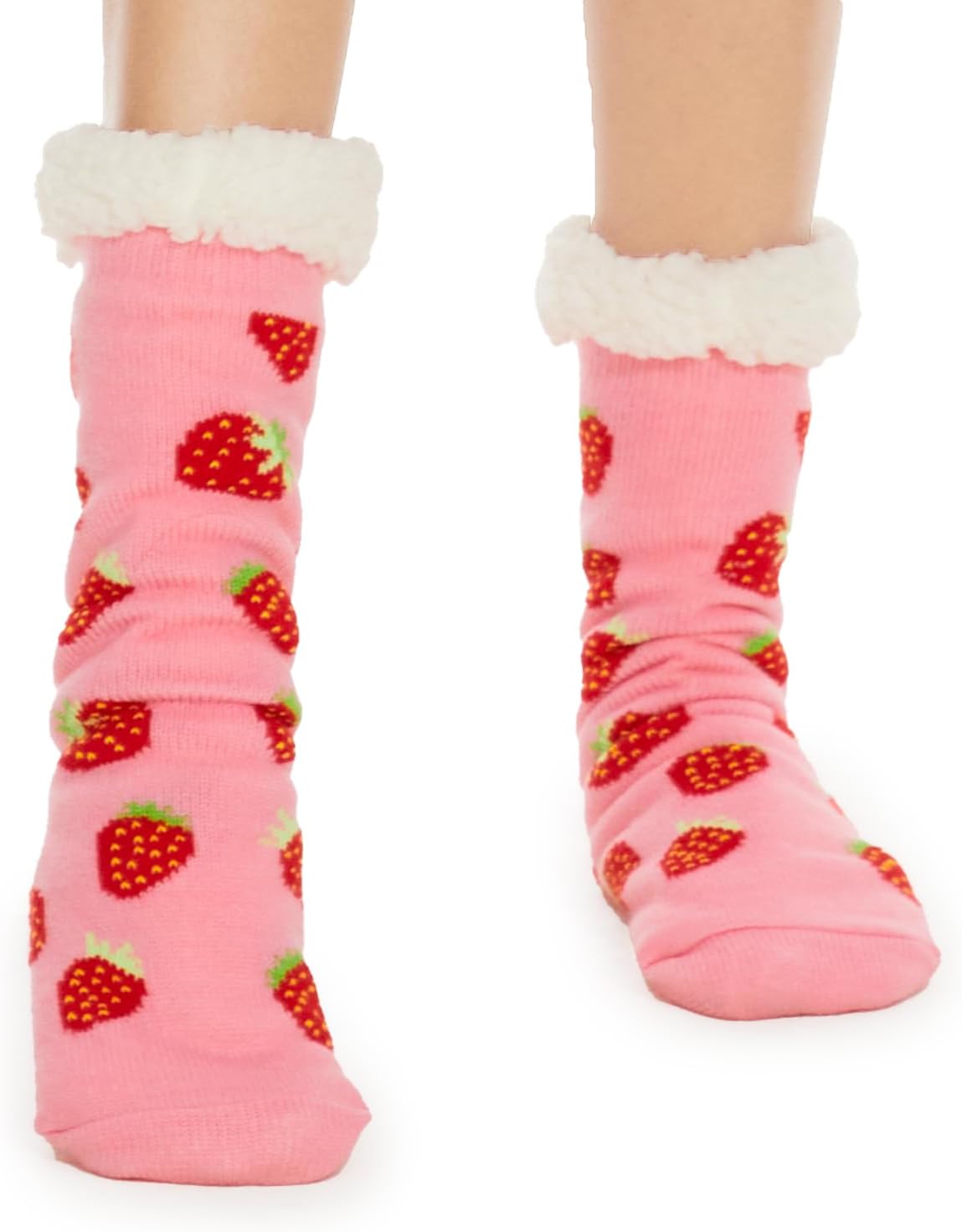 THREE POODLE Slipper Socks, Winter Warm Fuzzy Sherpa Socks, Non Slip Socks with Grips for Women Men Kids Christmas Gifts