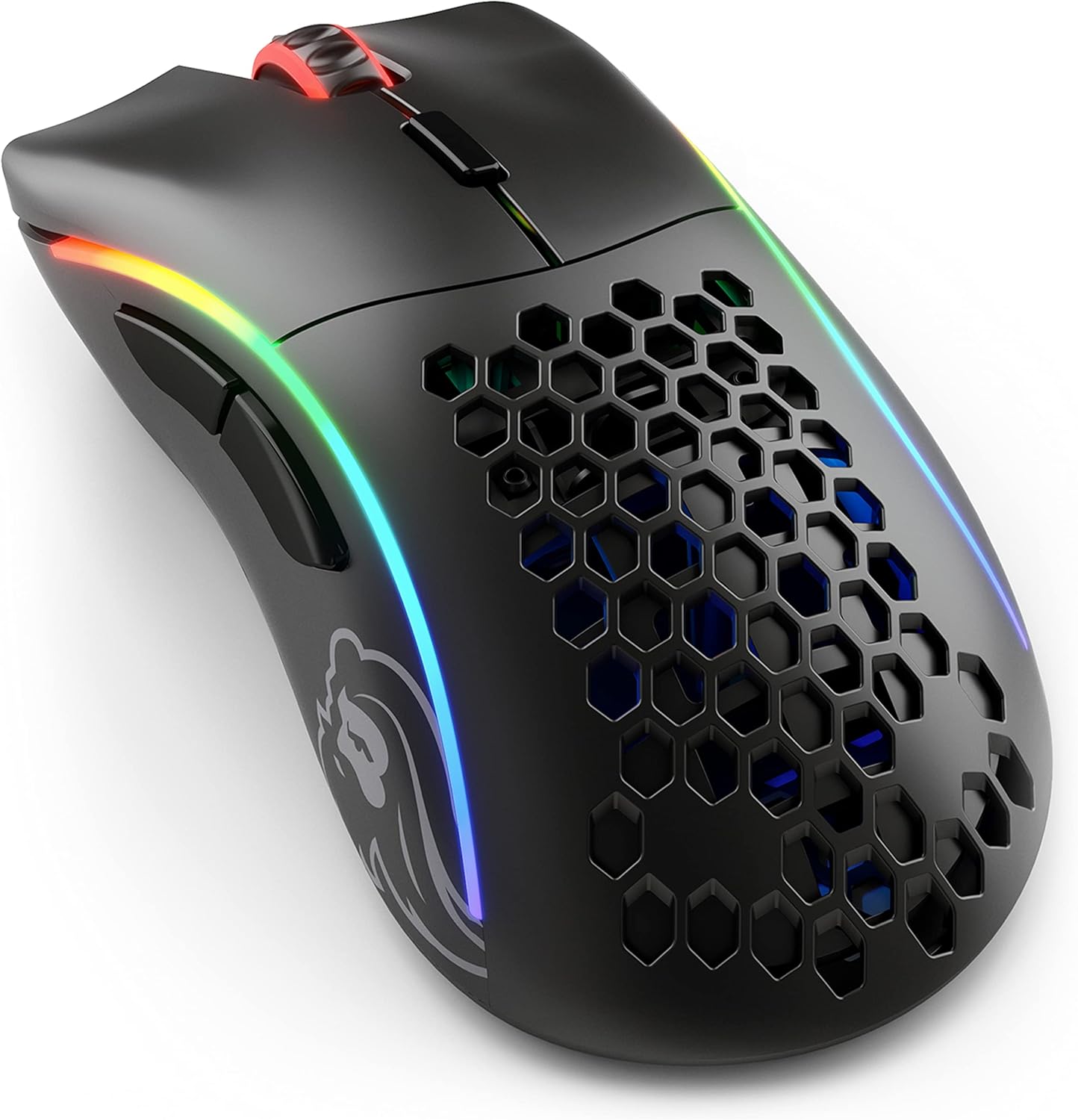 Glorious Model D- (Minus) Wireless Gaming Mouse – 67g Superlight Honeycomb Design, RGB, Ergonomic, Lag Free 2.4GHz Wireless, Up to 71 Hours Battery – Matte Black