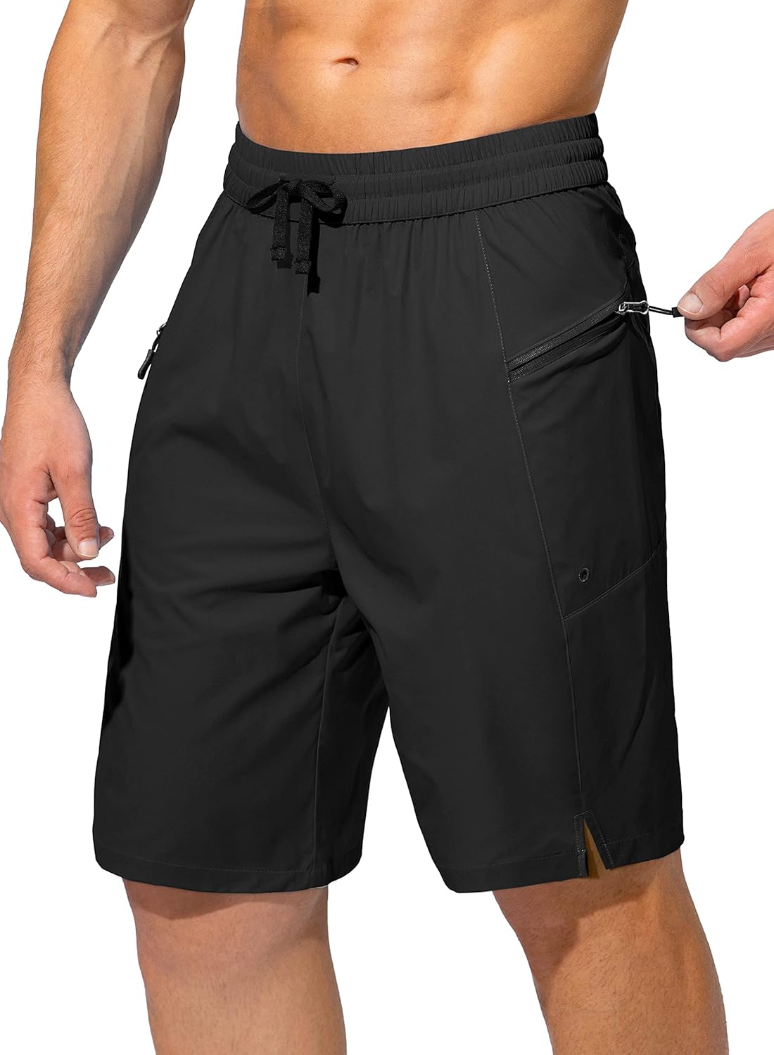 Men’s Swim Trunks Quick Dry Board Shorts with Zipper Pockets Beach Shorts Bathing Suits for Men – No Mesh Liner