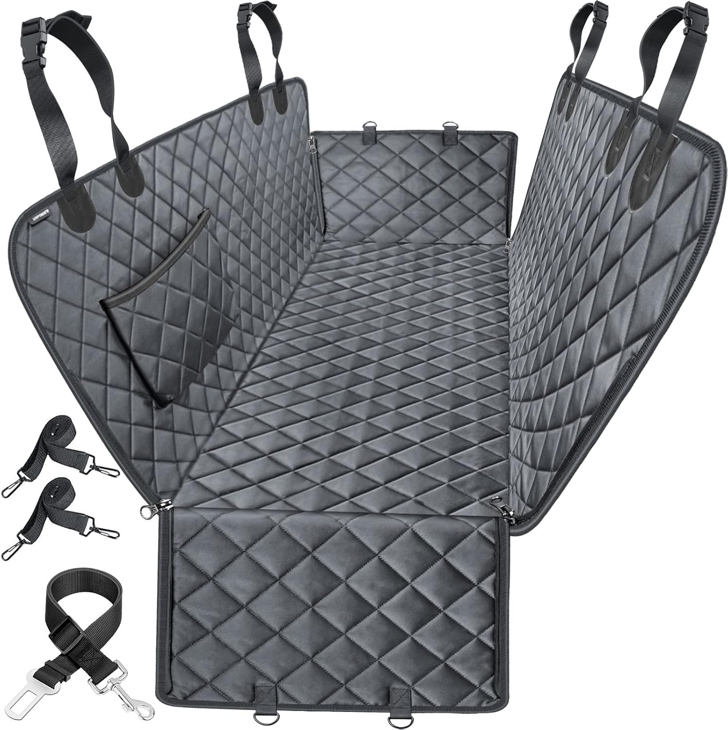 URPOWER Dog Car Seat Cover for Pets 100% Waterproof Hammock 600D Heavy Duty Scratch Proof Nonslip Durable Soft Back Seat Covers for Cars Trucks and SUVs