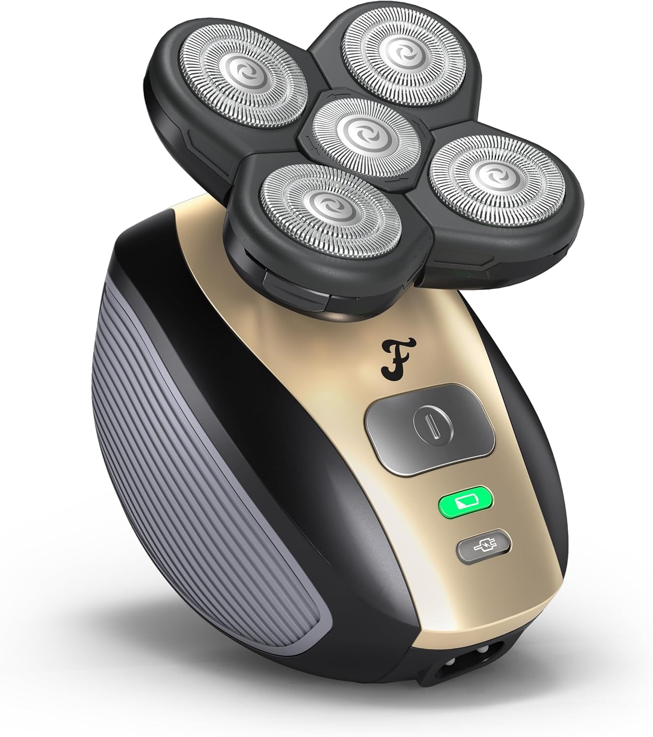 The FlexSeries Electric Head Hair Shaver – Freebird – Ultimate Mens Cordless Rechargeable Wet/Dry Skull & Bald Head Waterproof Razor with Rotary Blades, Clippers, Nose Trimmer, Brush, Massager