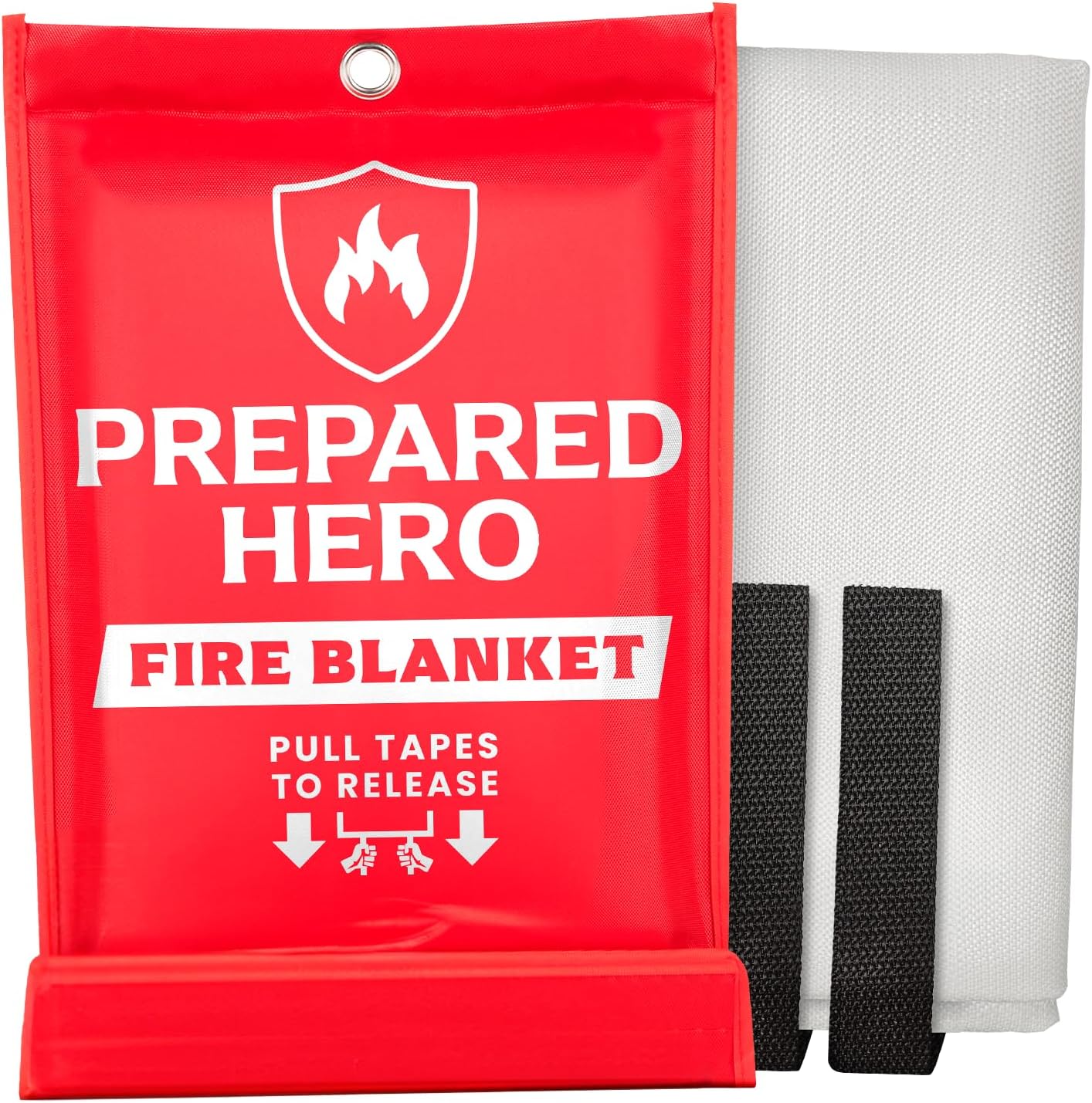 Prepared Hero Emergency Fire Blanket – 1 Pack – Fire Suppression Blanket for Kitchen, 40” x 40” Fire Blanket for Home, Fiberglass Fire Blanket