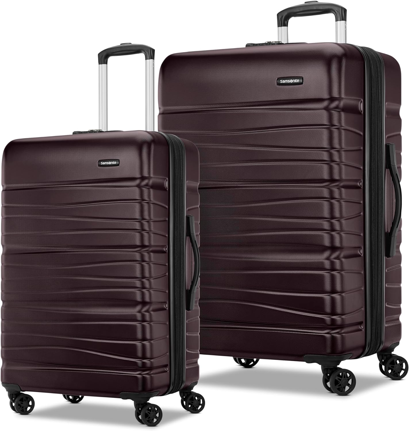 Samsonite Evolve Se Hardside Expandable Luggage with Double Spinner Wheels, Cordovan, 2PC Set (CO/L)