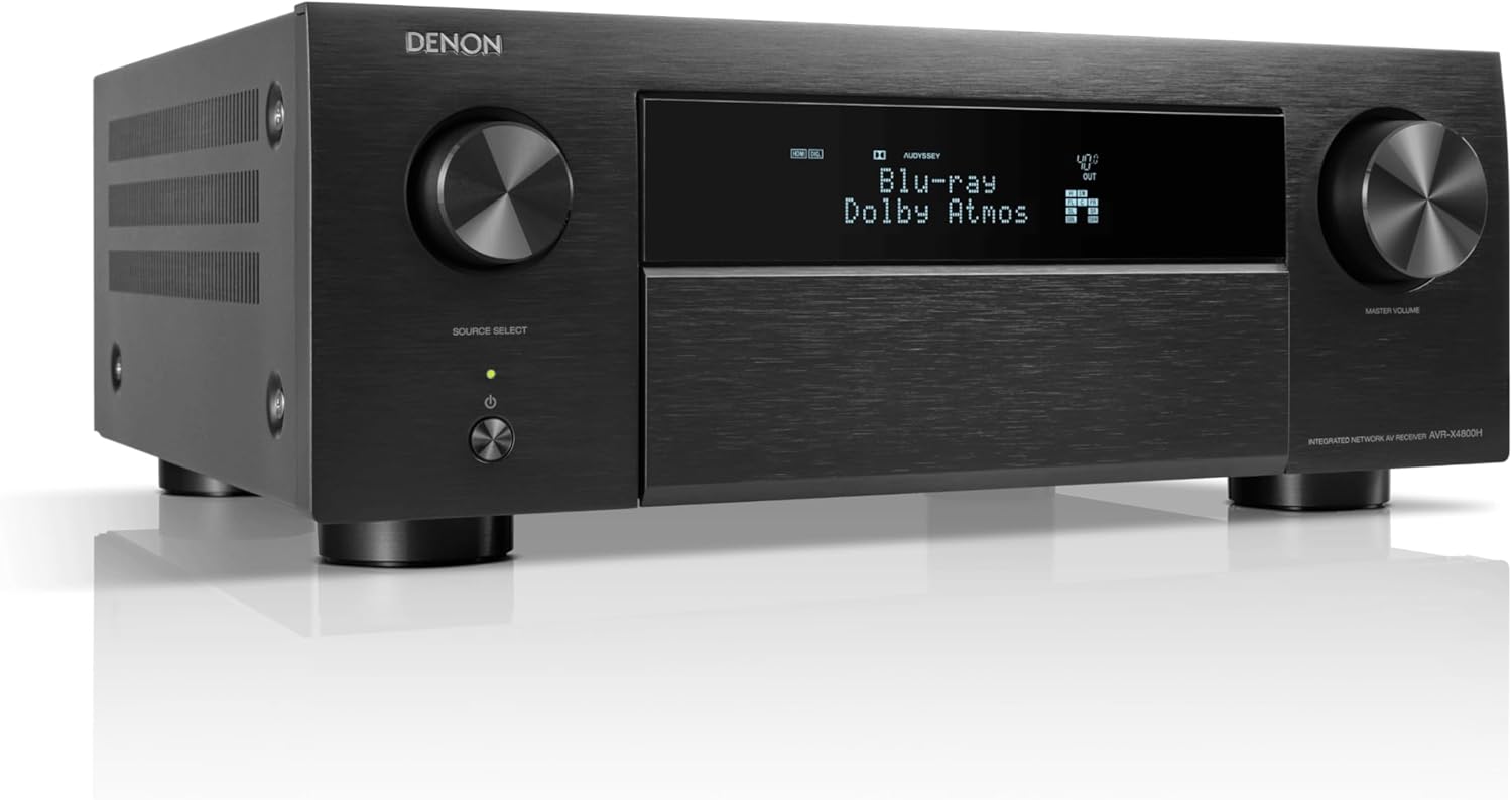 Denon AVR-X4800H 9.4-Ch Receiver – 8K UHD Home Theater AVR (125W X 9) Built-in Bluetooth, Wi-Fi & HEOS Multi-Room Streaming, Dolby Atmos, DTS:X Pro, IMAX Enhanced & Auro 3D