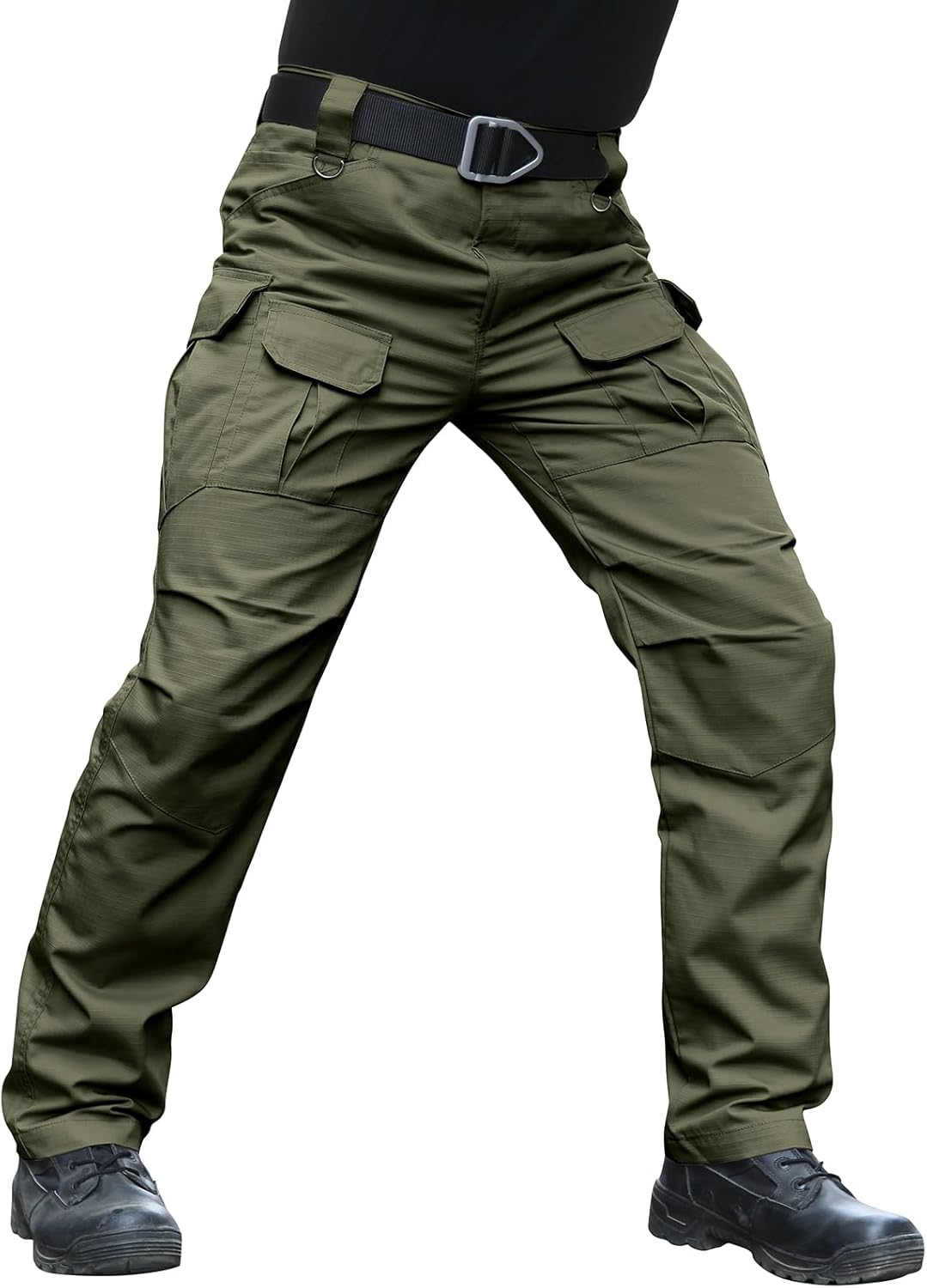 Men’s Stretch Tactical Pants Water Resistant Ripstop Cargo Pants Outdoor Lightweight EDC Work Hiking Pants