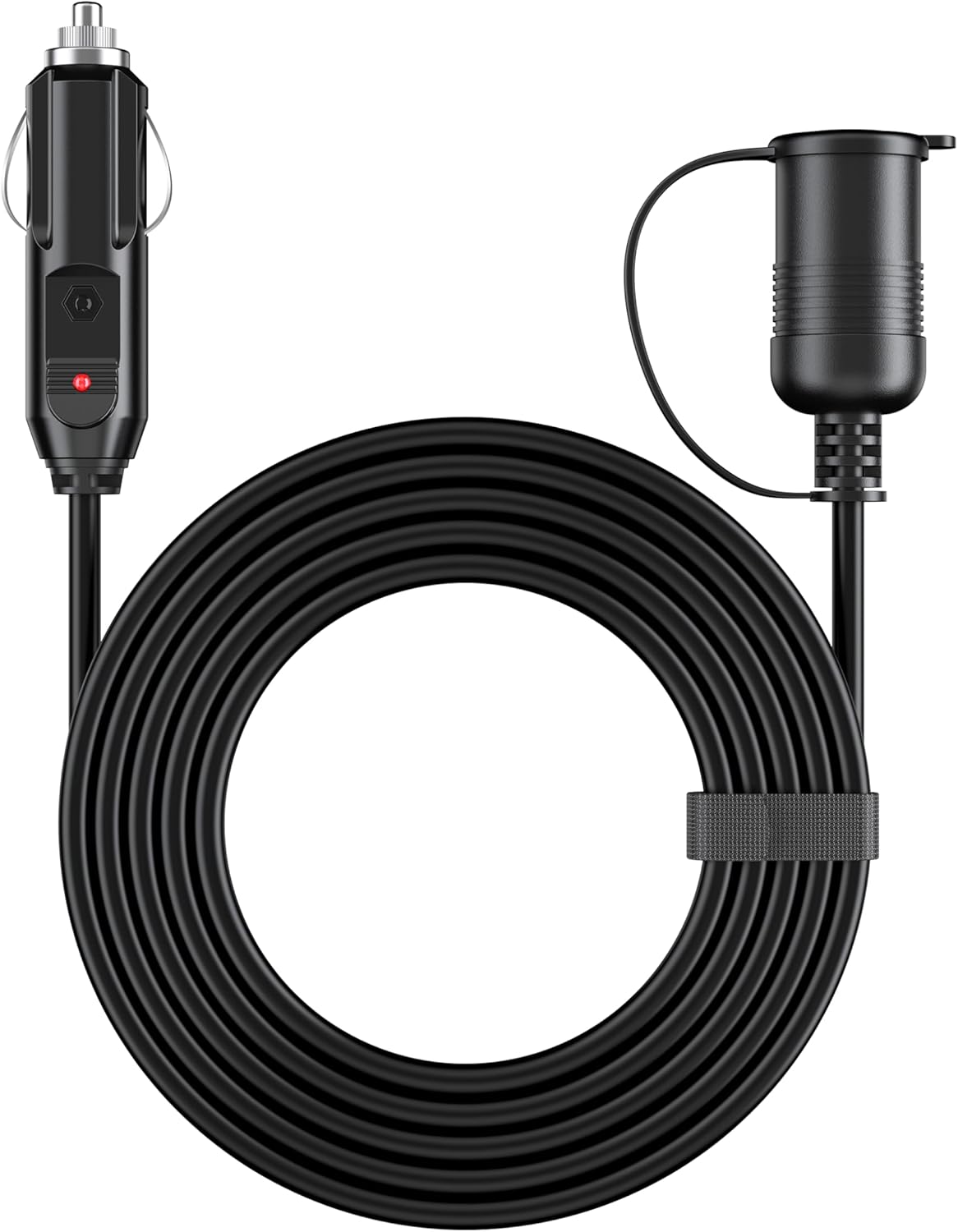 AstroAI 12Ft/12V Cigarette Lighter Extension Cord, Male to Female Socket 120W/15A Heavy Duty Extension Cord, Compatible with Air Compressor Mini Fridge Car Vacuum