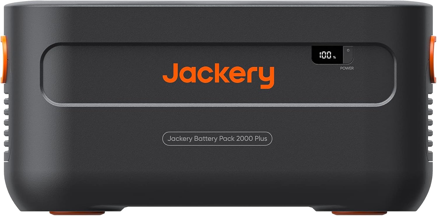 Jackery Expansion Battery Pack 2000 Plus, 2042Wh LiFePO4 Battery Pack for Portable Power Station Explorer 2000 Plus, Extra Expandable Battery for Outdoor RV Camping and Home Emergency
