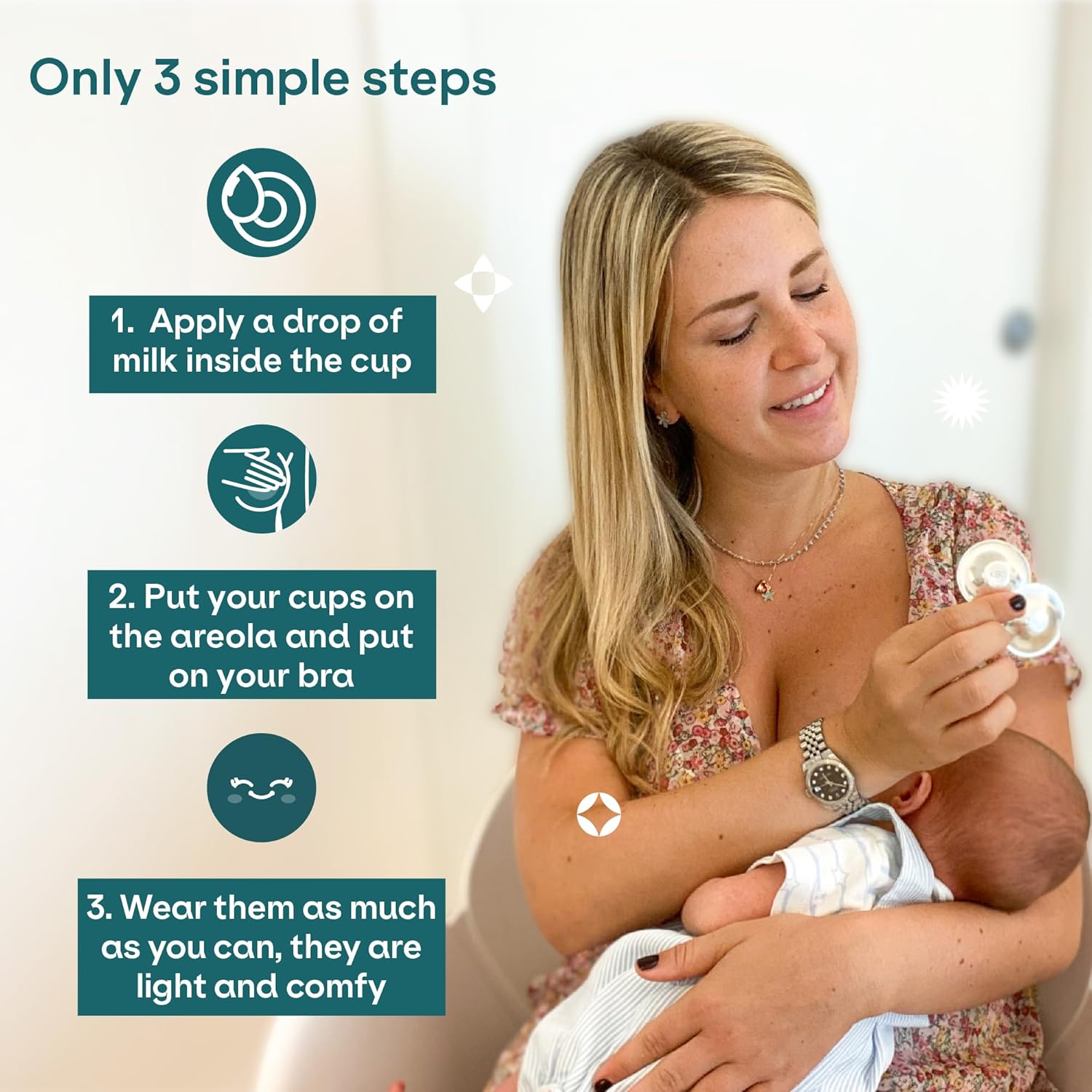 Koala Babycare The Original Nursing Cups 999 Silver – Nipple Shields for Nursing Newborn – Breastfeeding Essentials Protect and Soothe Cracked Nipples – Standard Size