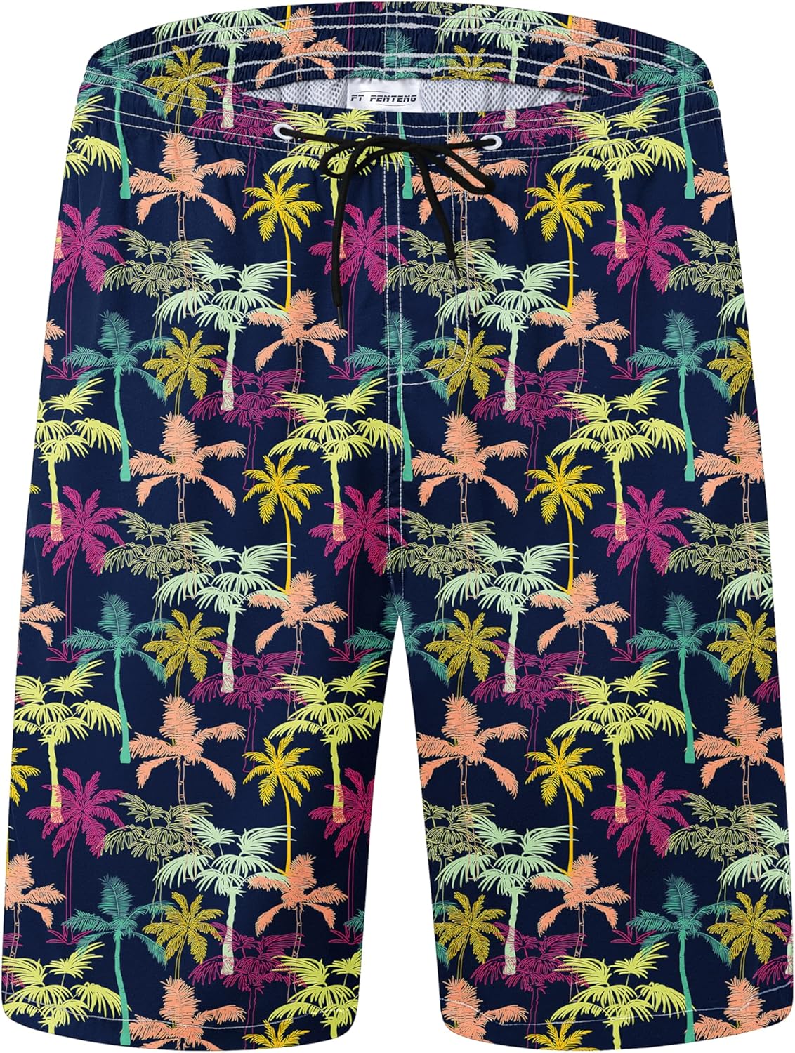 Mens Swim Trunks Quick Dry Board Shorts with Mesh Lining, Breathable Fit Hawaii Beach Shorts Swimwear Bathing Suits