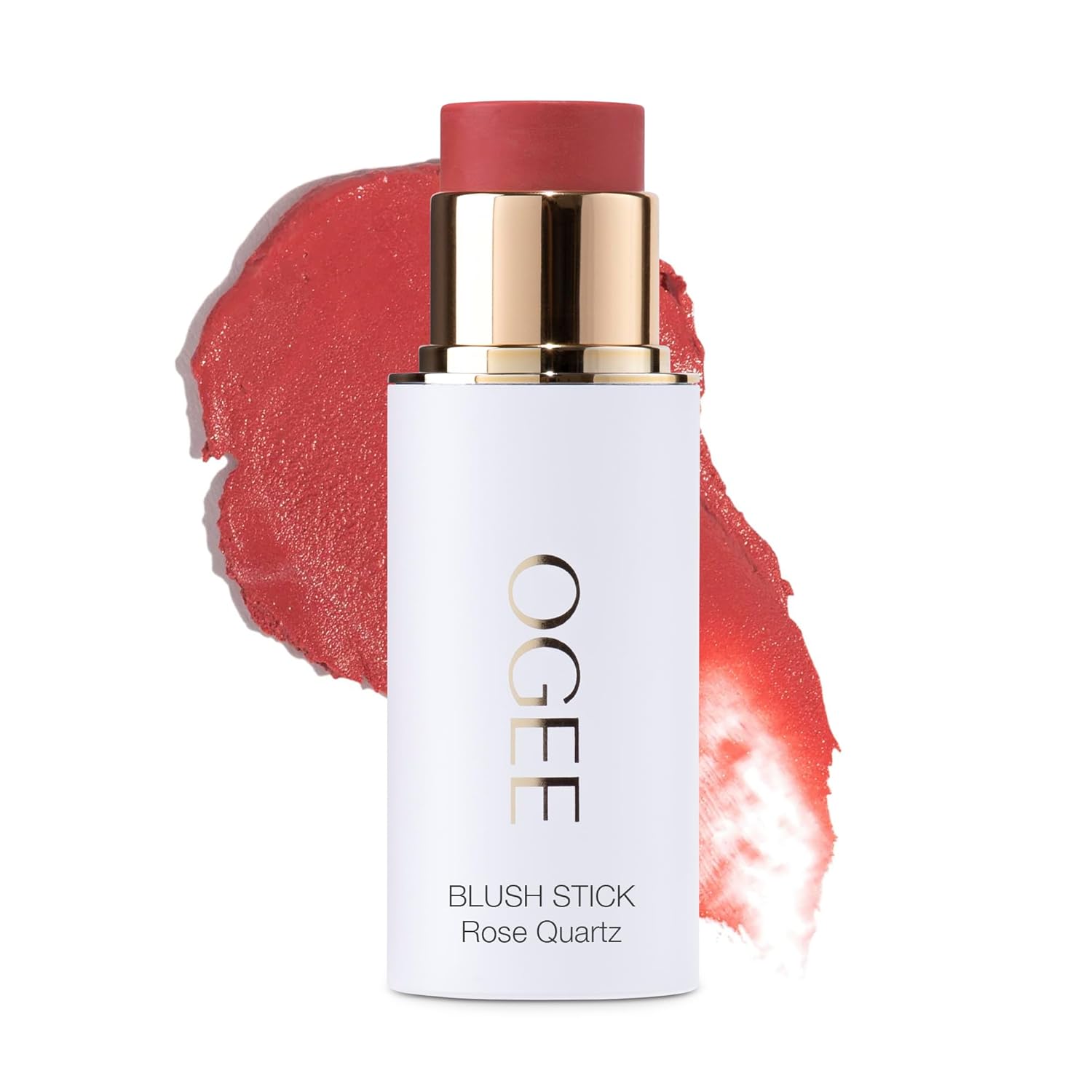 Ogee Sculpted Face Stick (ROSE QUARTZ – ROSE BLUSH) Certified Organic Blush Stick – Multi-Use Cream Blush Stick for Cheeks, Lips & Face