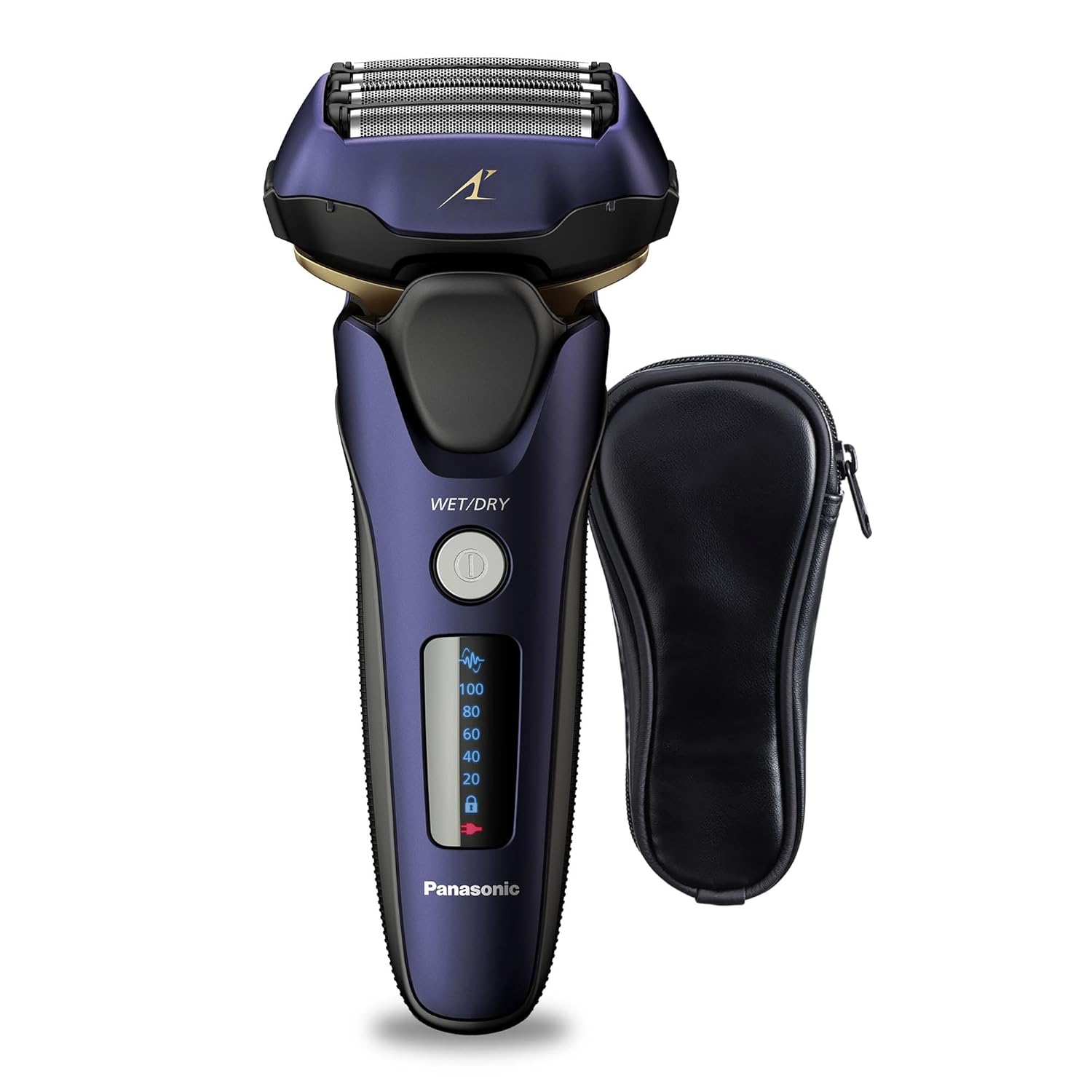 Panasonic ARC5 Electric Razor for Men with Pop-up Trimmer, Wet Dry 5-Blade Electric Shaver with Intelligent Shave Sensor and 16D Flexible Pivoting Head – ES-ALV6HA (Navy)