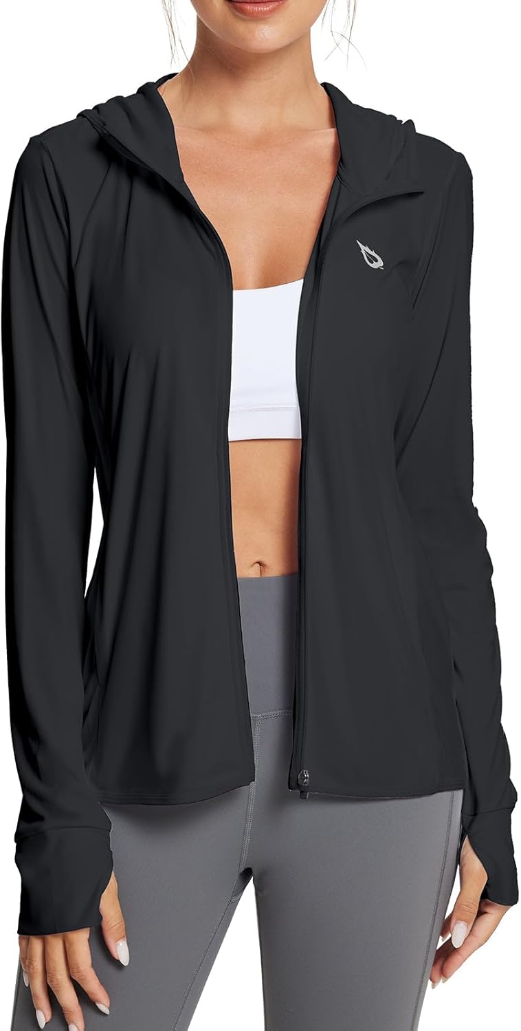 baleaf Women’s Sun Protection Jacket Hoodie Clothing Lightweight Long Sleeve Sun Cover Up Shirt