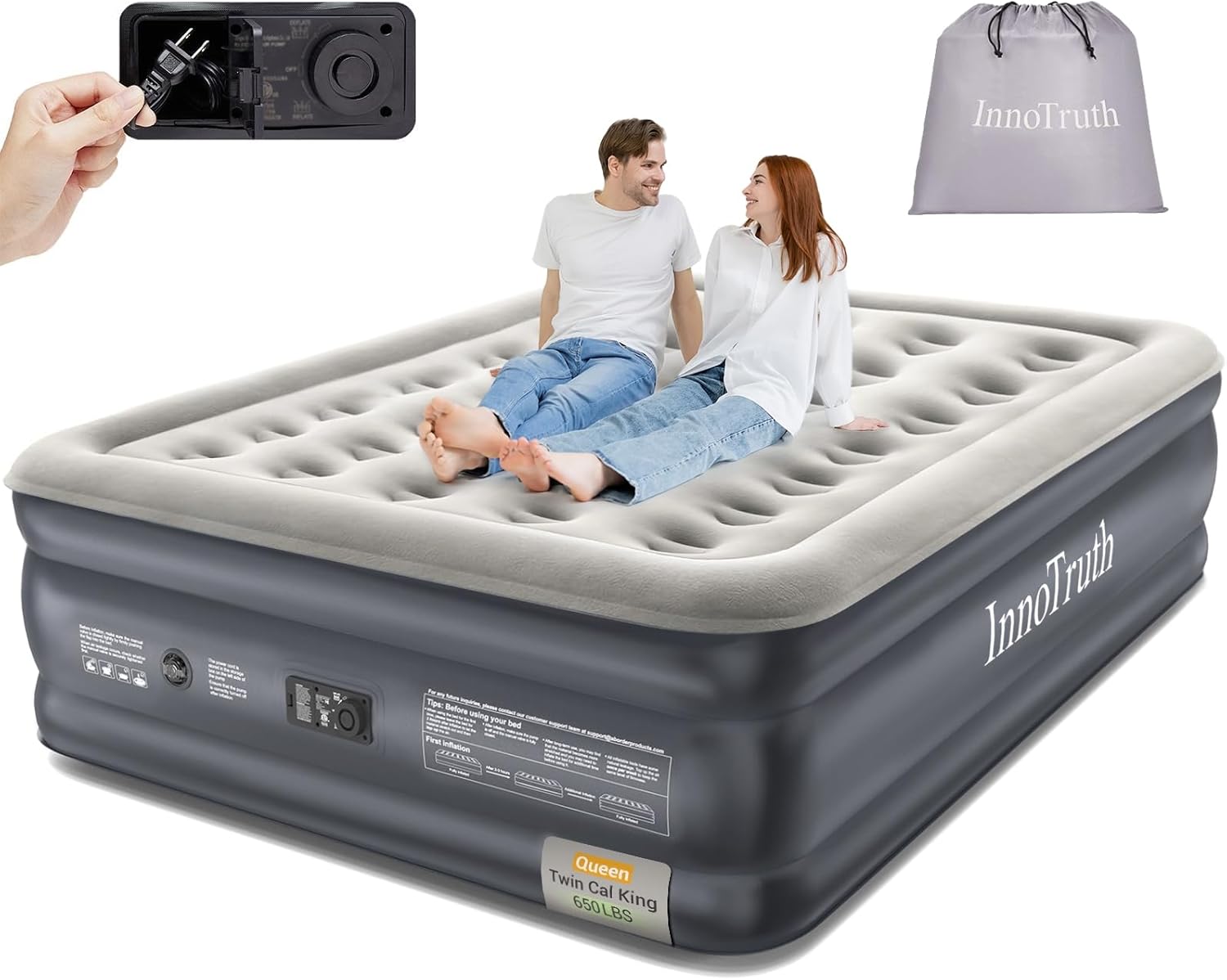 AYURA Massage Gun, Deep Tissue Percussion Muscle Massager Gun, Handheld Back Massager for Pain Relief, Electric Massager with 30 Speeds and 6 Heads for Athletes Men Women