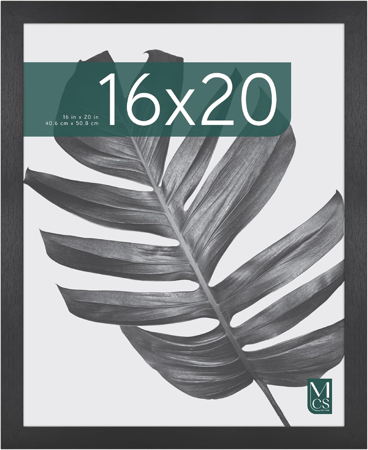 MCS Studio Gallery 16×20 Poster Frame Black Woodgrain, Vertical & Horizontal Wall Hanging Large Picture Frame for Photos, Posters & Art Prints (1-Pack)