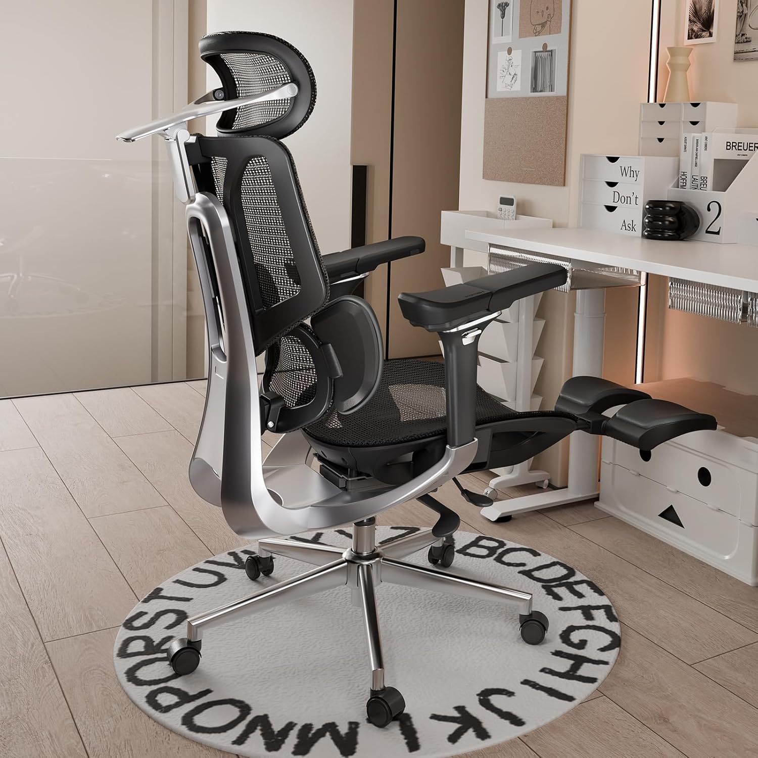 Hbada E3 Pro Ergonomic Office Chair, Big and Tall Office Chair – with 3-Zone Dynamic Lumbar Support, 4D Adjustable Headrest, 6D Adjustable Armrests, Swivel, Black