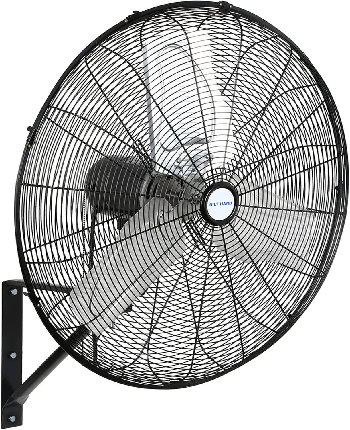 BILT HARD 6500 CFM 24in. High Velocity Industrial Wall Mounted Fan, 3-Speed Oscillating Heavy Duty Air Circulator for Commercial Use, Garage, Warehouse, Factory and Jobsite – UL Listed