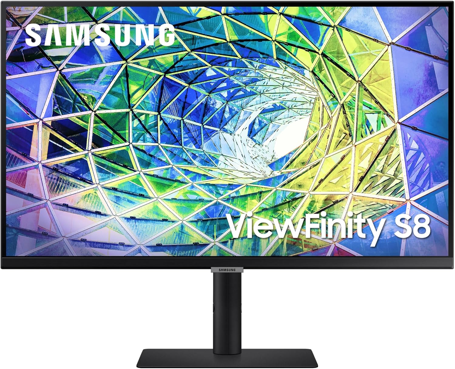 Samsung 27” S80UA 4K UHD IPS HDR10 High Resolution Monitor, USB-C, Eye Saver Mode, Eco Saving Plus, LS27A804UJNXGO, 2025, 3 Year Warranty